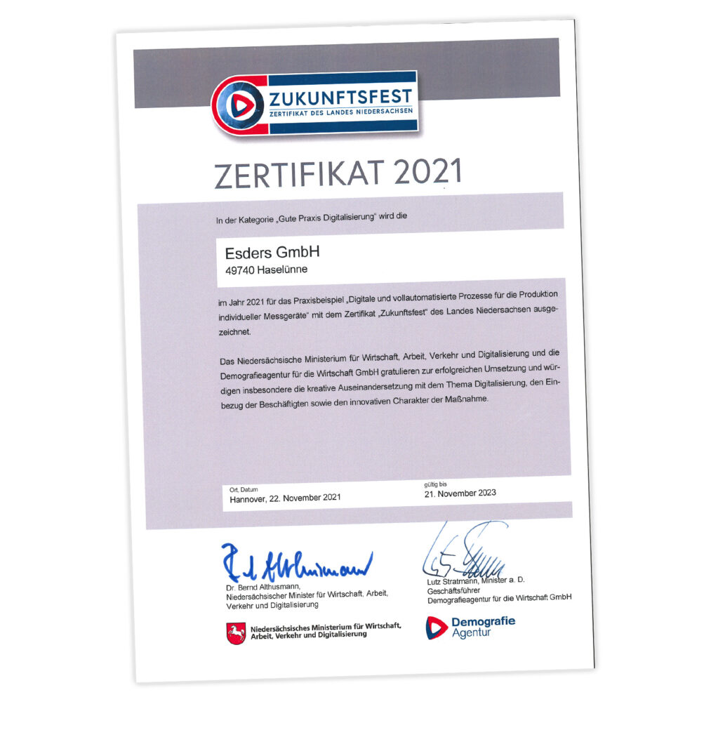 Zertifikat Zukunftsfest